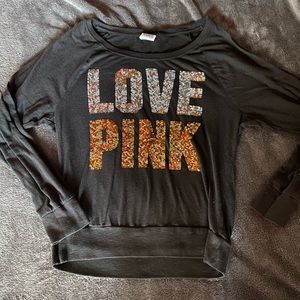 Vs pink glitter shirt